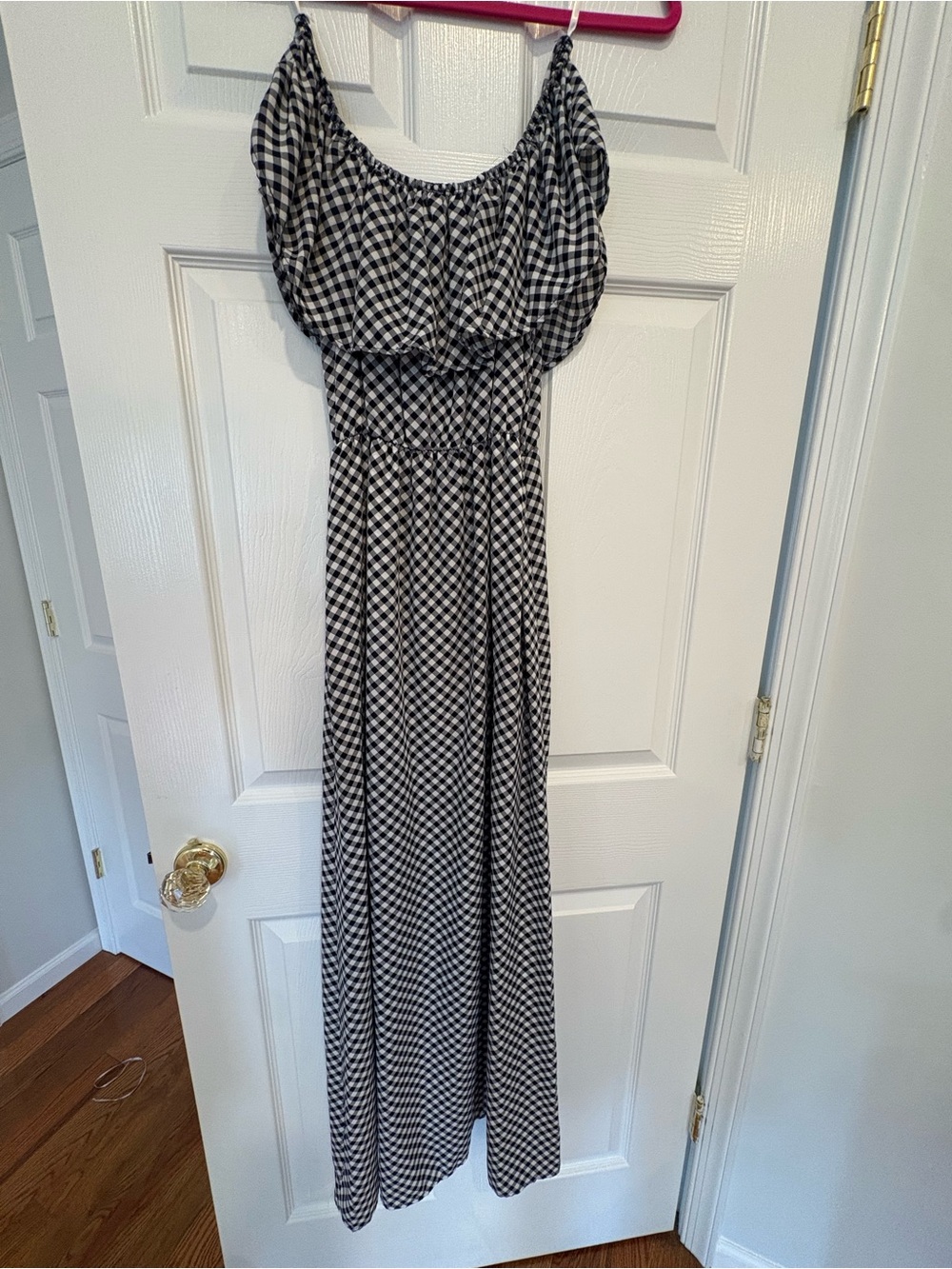 SHE Gingham Cottagecore Off-Shoulder Maxi Dress Size Small NWT - Picture 8 of 8